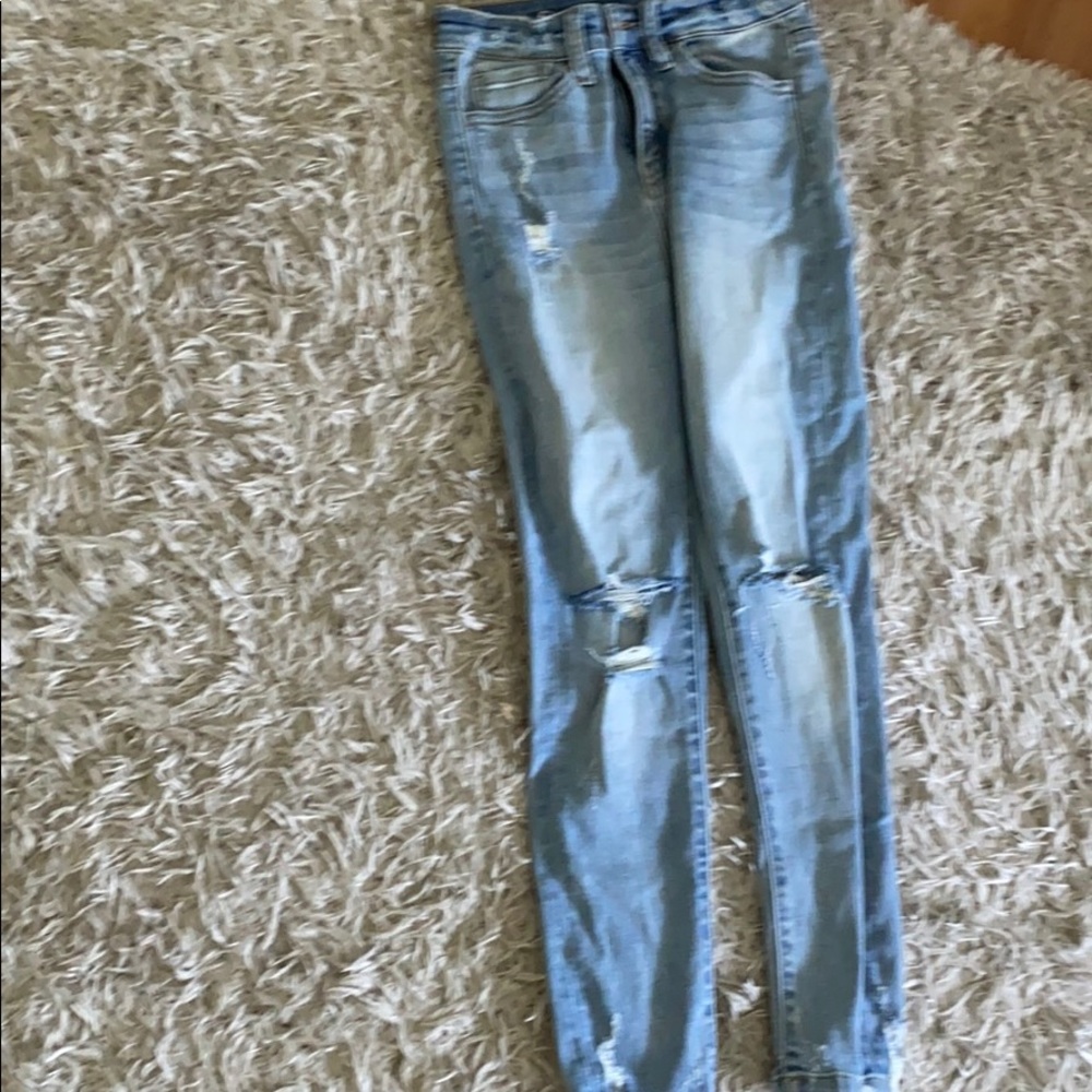 light wash ripped jeans